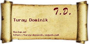 Turay Dominik névjegykártya